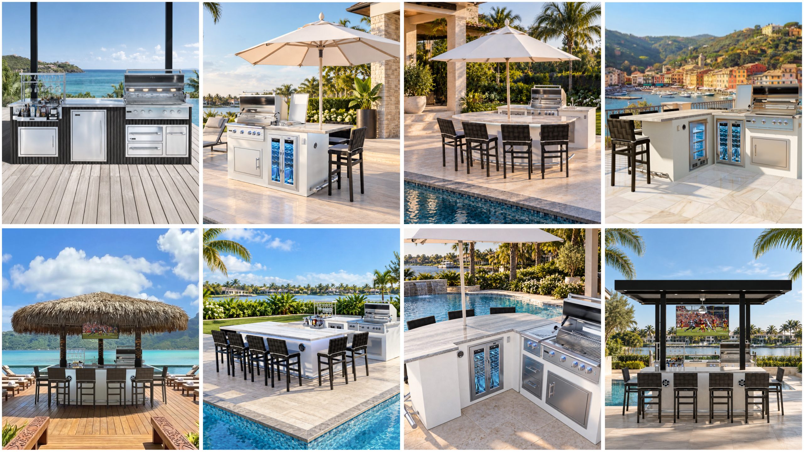 L-Shaped, U-Shaped and Galley Outdoor Kitchens: Every Paradise Grills Layout